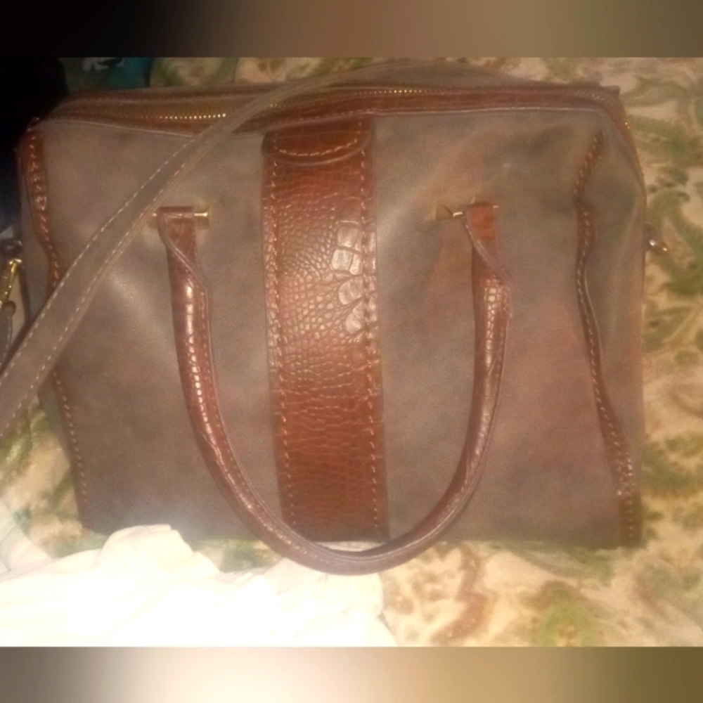 BCBG brown leather Hand Bag